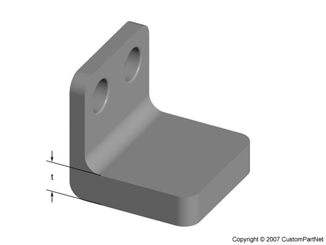 Thick wall of thickness t